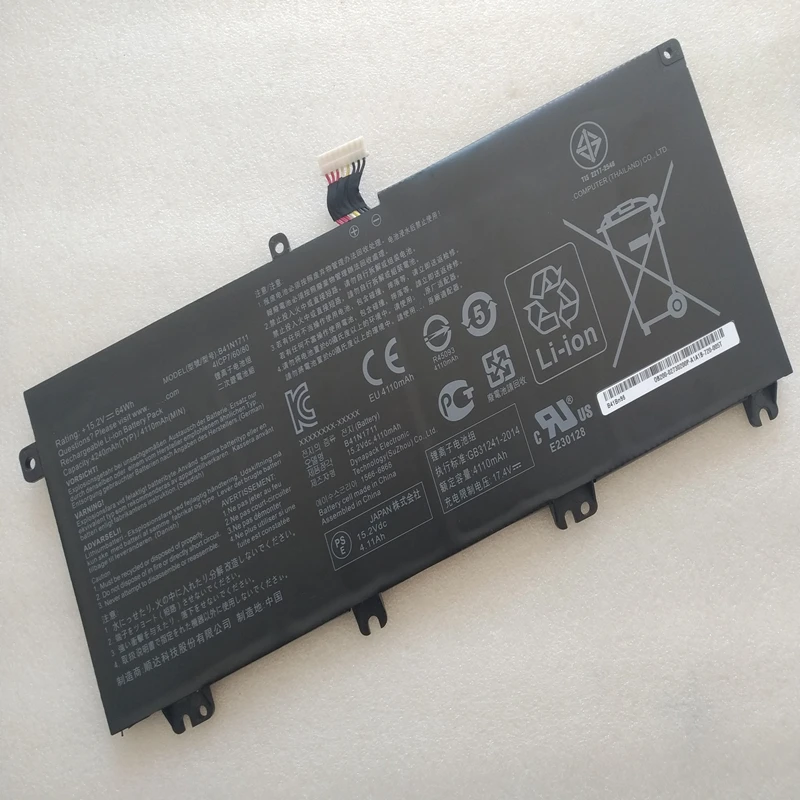Оригинальный B41N1711 Аккумулятор для ноутбука Asus ROG Strix FX503VM GL503 GL503VM GL503VD GL703VM GL703VD GL703GE