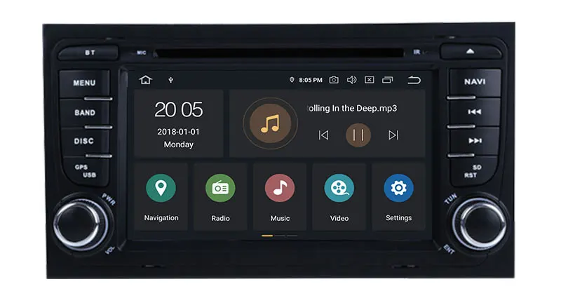 Cheap 7 Inch Android 9.0 Octa core Car DVD Stereo Player For Audi A4 S4 2002-2008 Canbus WIFI Radio GPS Bluetooth Multimedia Carplay 10