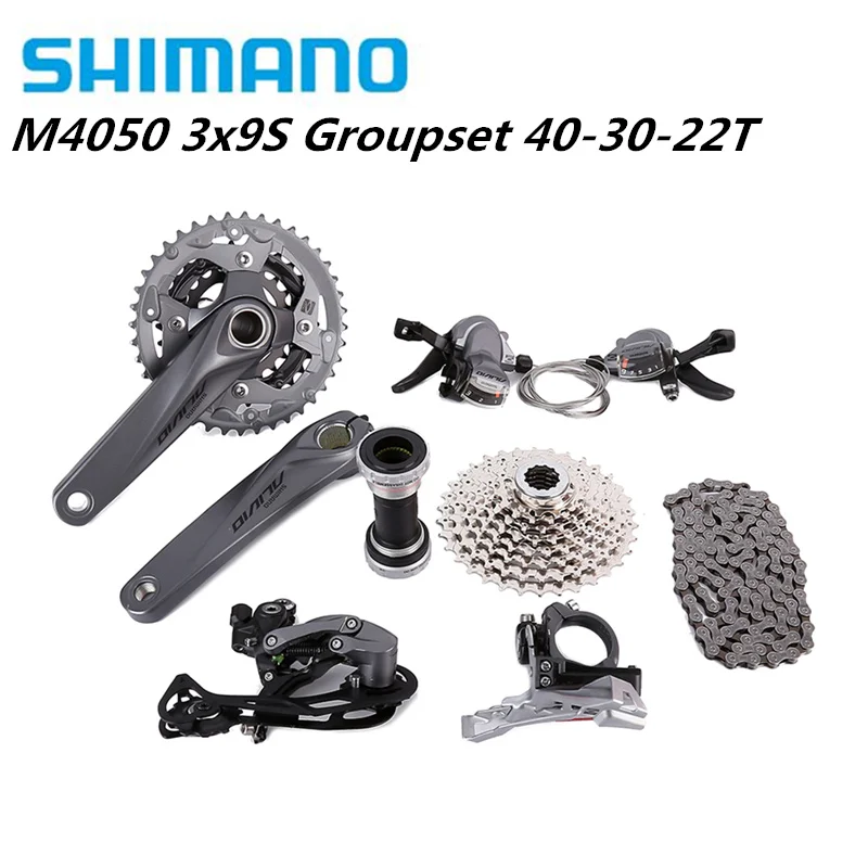 Набор велосипедных велосипедов shimano Alivio M4050 mtb 9 скоростей 170/175|alivio m4050|shimano groupset