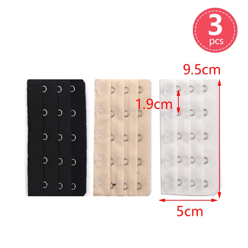 4Pcs Adjustable Bra Extender 2/3/4 Hooks with Elastic Underwear