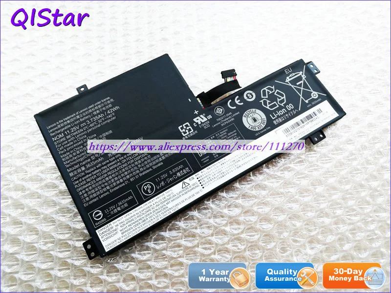 QISTAR 11,25 V 3735mAh подлинный L17M3PB0 Аккумулятор для ноутбука lenovo Ideapad 330-15 ноутбук компьютер