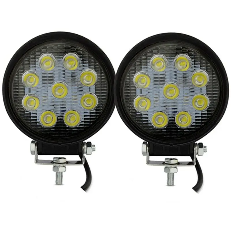 

2pcs 27W Epistar 9 LEDs Work Light Flood Beam For Car Truck Off-Road Fog Driving 4X4 Tractor LED Light Lamp car accessories