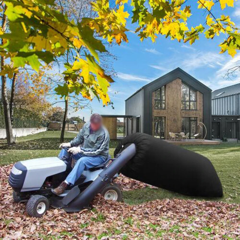 

Black Lawn Tractor Fallen Leaf Leaves Collection Bag Large Capacity Foldable Uk