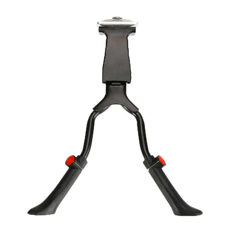 Двойной центр ног MTB Горный стенд велосипед Kickstand Алюминиевая Регулируемая Установка 2"-28" устойчивая поддержка стояночный кронштейн