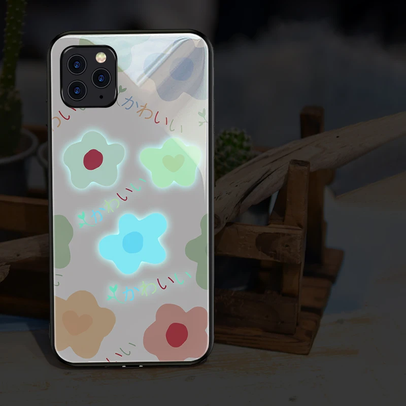 Mofi умный светодиодный светящийся чехол для iPhone 11 Pro Чехол для iPhone 11 Max чехол крутой K-POP стеклянный чехол с рисунком