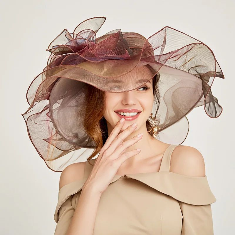 Elegant Ladies Wedding Hat Big Flower 