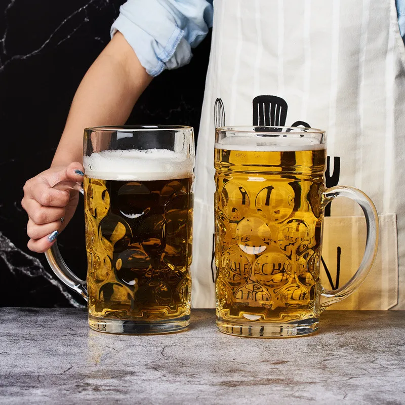 Thicker Beer Glasses Mug Large Capacity Transparent Crystal Beer Glass Cup  With Handle Home Club Bar Party Drinkware 1000ml Gift - Glass - AliExpress