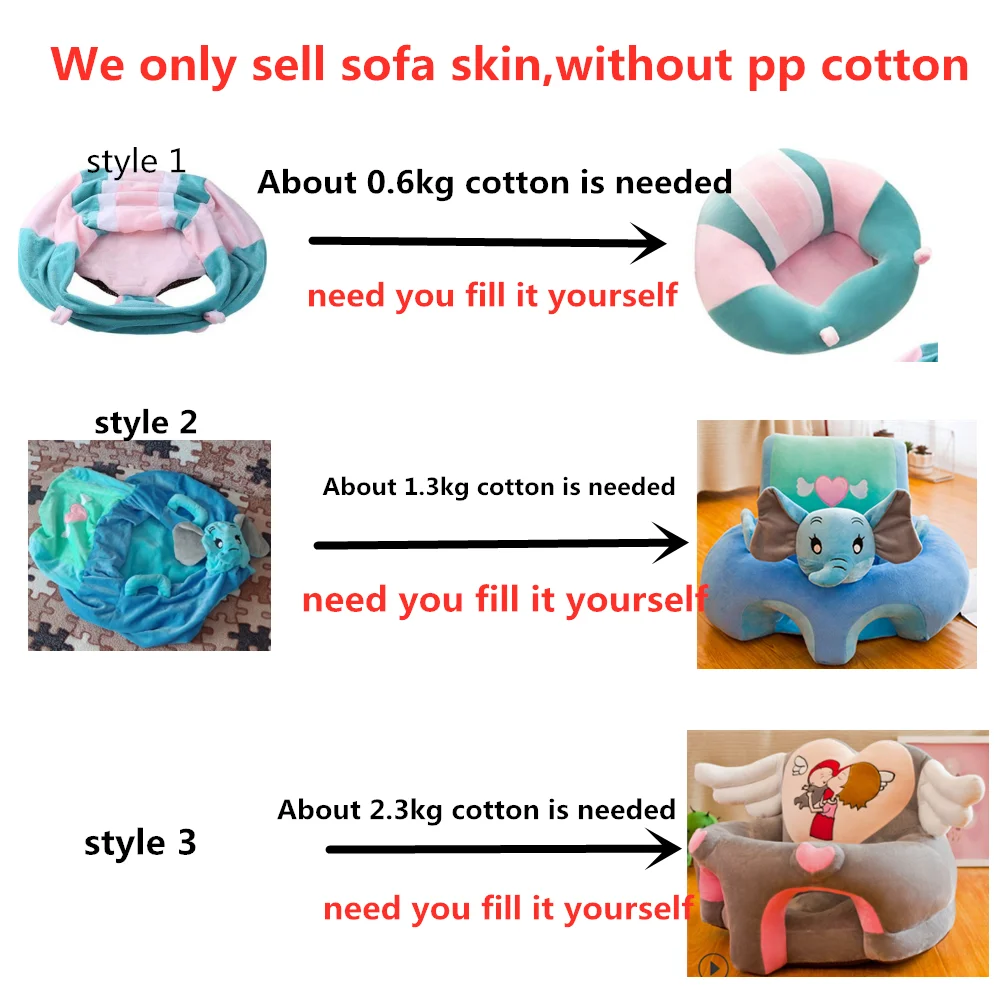 Cute Cartoon Baby Sofa Cover Learning to Sit Seat Feeding Chair Case Kids Baby Sofa Skin Infant Baby Seat Sofa Without Cotton 2 Cute Cartoon Baby Sofa Cover Learning to Sit Seat Feeding Chair Case Kids Baby Sofa Skin Infant Baby Seat Sofa Without Cotton