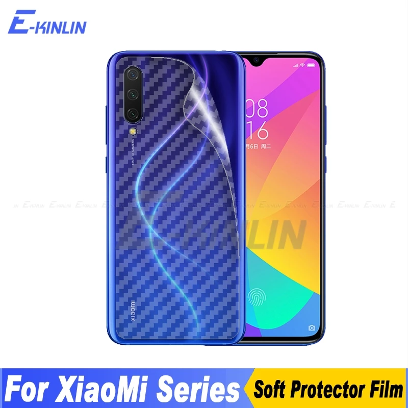 

3D Carbon Fiber Back Cover Screen Protector For Xiaomi Mi 6 5X 5C CC9 CC9e Sticker Protective Film Not Tempered Glass