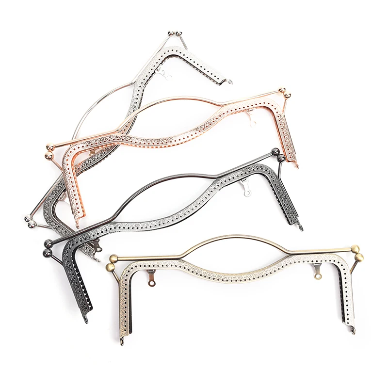 1X 27cm Metal Frame Clasp DIY Handbag Coin Purse Lock Arch Frame Accessories