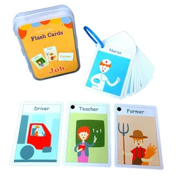 Montessori crianças bebê aprender inglês palavra cartão flashcards cognitivos jogos educativos crianças imagem memorizar brinquedos de presente para crianças