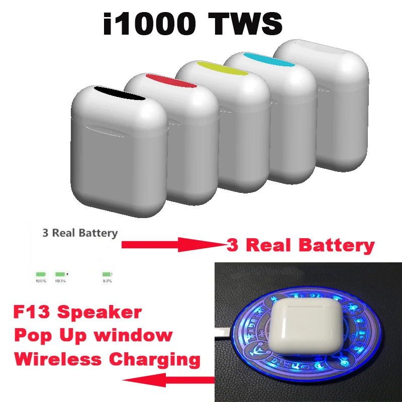 

Original i1000 TWS F13 Speaker 1:1Replica 8D Super Bass Earbuds Bluetooth Wireless Earphones PK i200 i500 i2000 i3000 i9000 TW