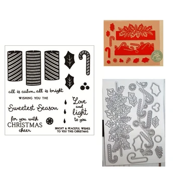 

New 2020 Metal Cutting Dies and Scrapbooking For Paper Making Christmas Season Embossing Frame Card Clear Stamps Stampin Up Set