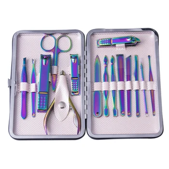 

15pcs Manicures Tool Kit Nail Clippers Stainless Steel Sharp Fingernail Toenail Clippers Nail Trimming Cutters with Storage Case