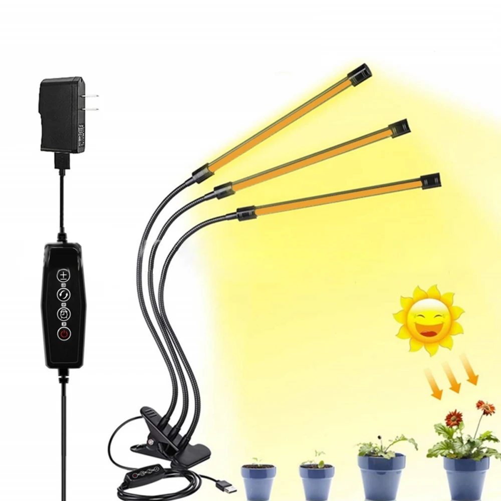USB Powered LED Grow Light COB Full Spectrum Timing Dimmer Phyto Lamp for Seedling Indoor Vegetable Flower Plant Tenx Fitolampy
