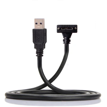 

Zihan 1.2m 90 Degree Down Angled Micro USB Screw Mount to 3.0 Data Cable for Industrial Camera