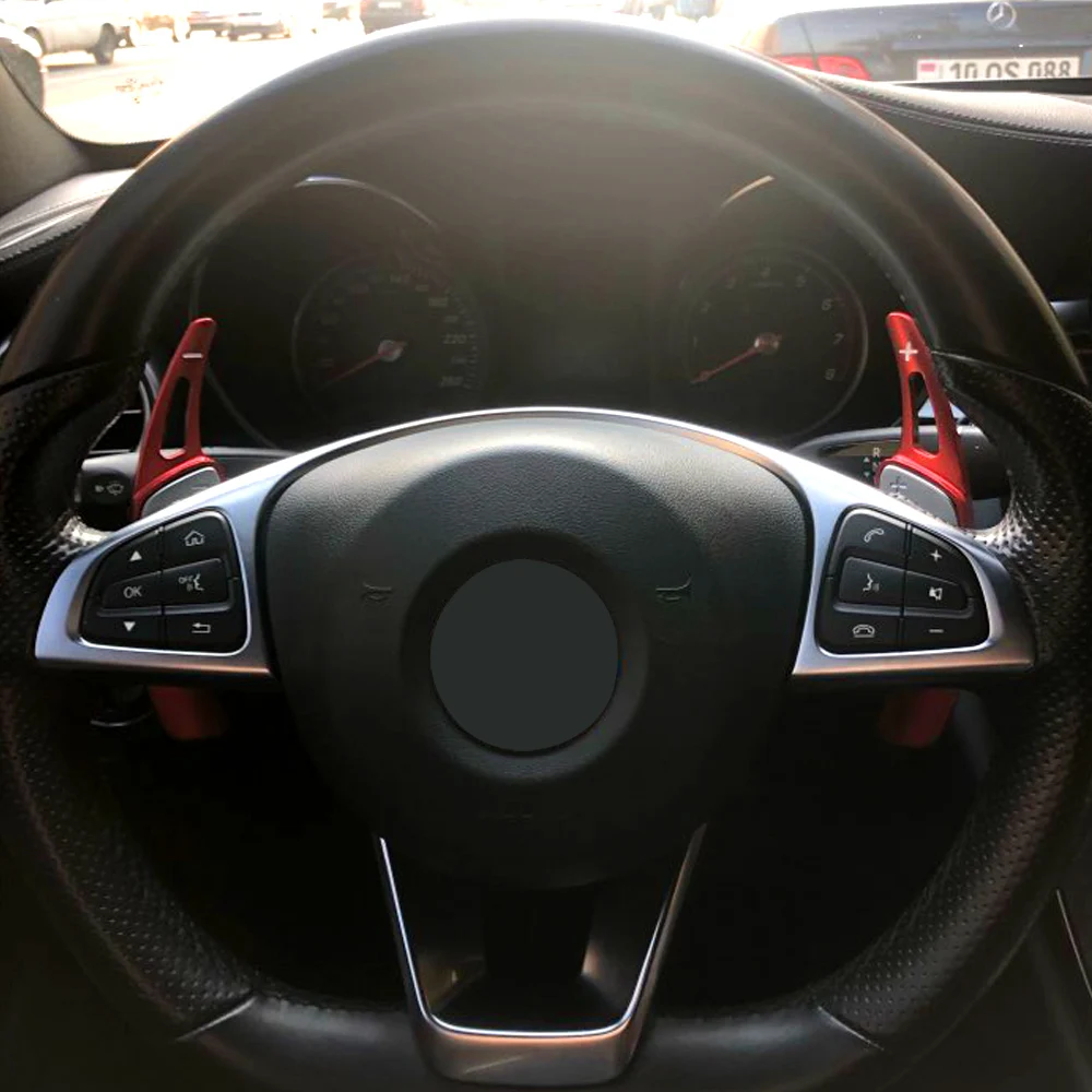 4 Color Steering Wheel Shift Paddle Shifter Transfer Extension Interior Trim Cover for Benz W176 W246 W205 W212 W222 C117