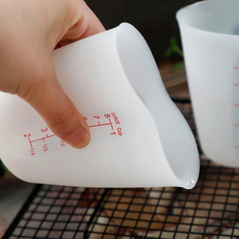 1Piece 250ml Silicone Measuring Cups Flexible Chocolate Butter Flour Pinch Cups Kitchen Measuring beaker Baking Pastry Tools Bakeware (4)