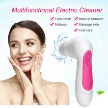 5 в 1 стирка аппарат для чистки лица поры кожи Очиститель Очищение тела массаж мини-массажер щетка электрическая щетка для чистки лица