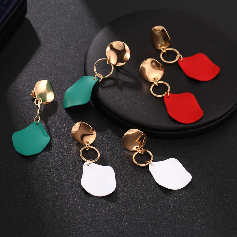 Women Clip Earrings Geometric Vintage Irregular No Hole
