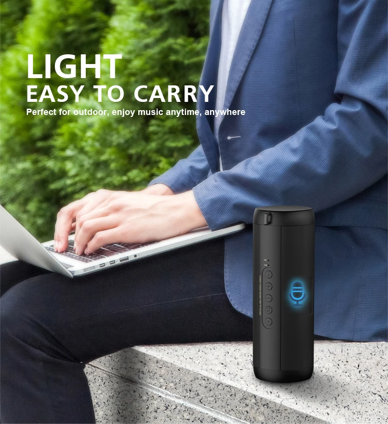 Bluetooth Bass Speaker Portable Wireless Loudspeaker Stereo Music Surround Waterproof Outdoor Speaker for Phone Computer TF Card