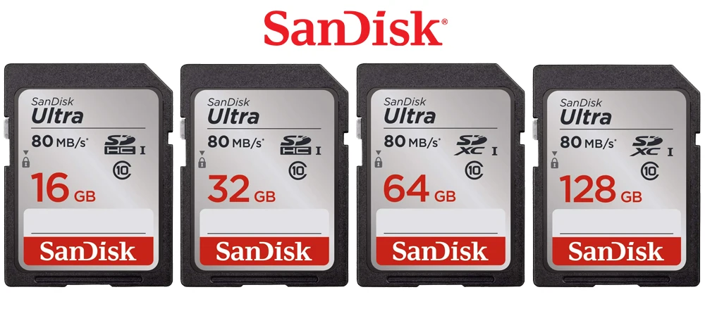 Sandisk Оригинальная карта памяти SD карта Micro SD карта скорость чтения 80 м/с 16 ГБ 32 ГБ 64gb128гб для камеры 10 лет гарантии