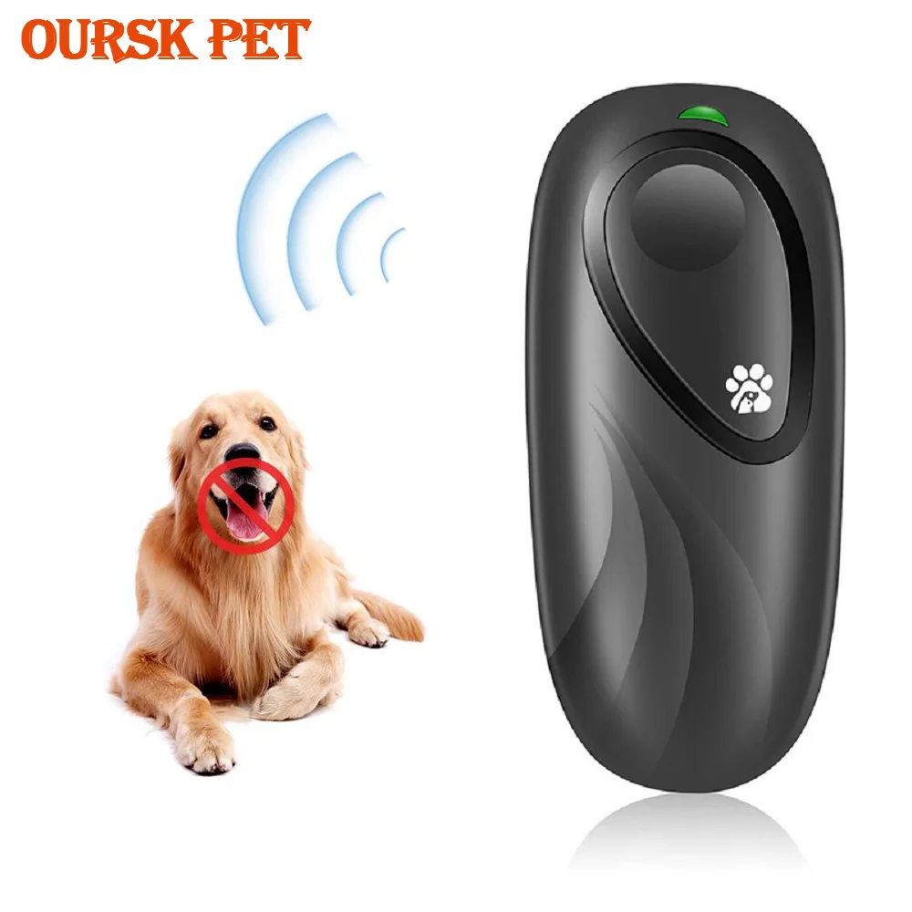 Portable Handheld Ultrasonic Dog Anti Barking Stop Repeller Regulator for Repellent Simulator Device 2 in 1 Anti Barking Trainer