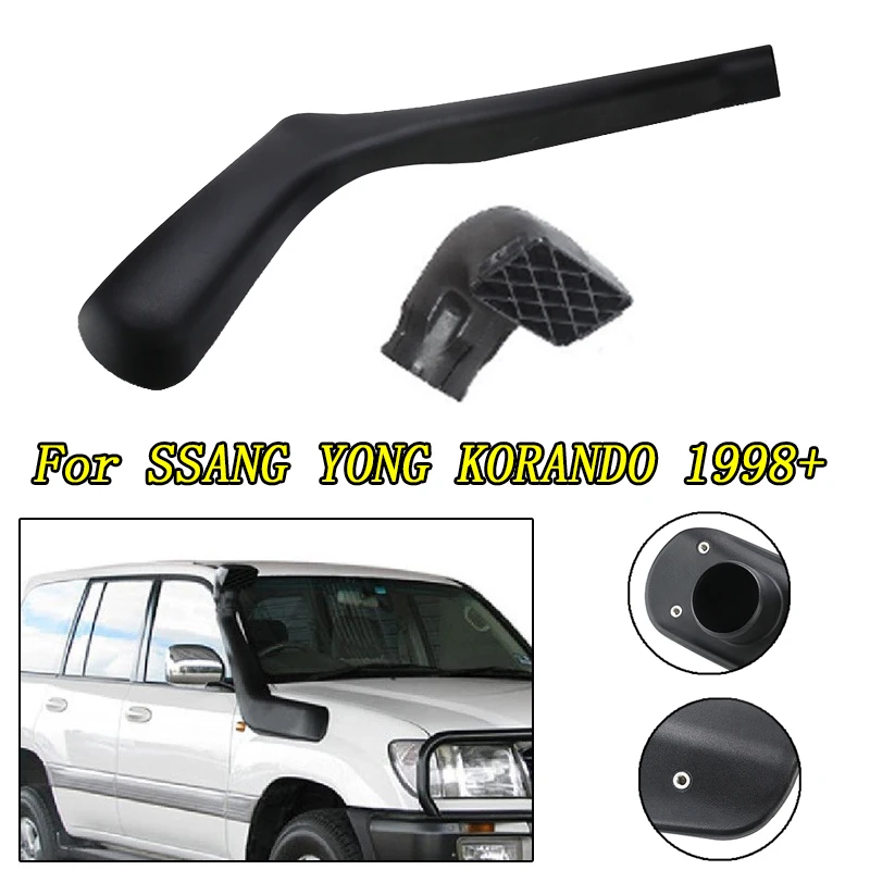 

New Auto Snokel Kits Right Side Air Intake LLDPE Snorkel Kit Fit For SSANG YONG KORANDO 1998+ Intake Parts Sets Car Accessories