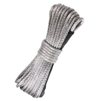 

Gray Winch Rope Lightweight Polyethylene Line Tow For SUV ATV Off-road