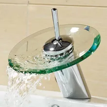 Домашняя Простая установка, кухонный прочный стеклянный водопад для ванной комнаты, вращающийся кран для горячей и холодной воды, кран для раковины из нержавеющей стали