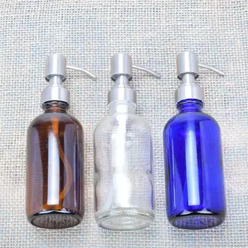 

250ml Glass Pump Bottles Shower Gel Bottles Containers Alcohol Hand Sanitizer Essential Oil Pump Bottles Sub-Packaging Bottles