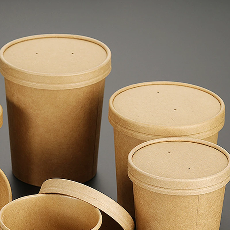 50 шт высокое качество белый/желтый крафт бумага Одноразовые Круглые чашки для