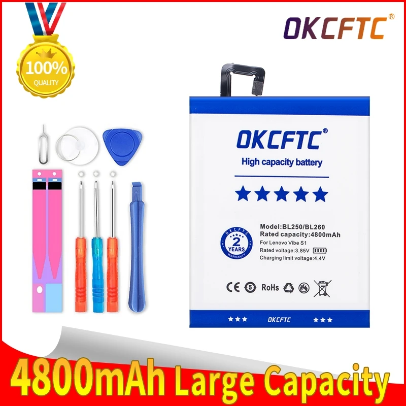 

FOR Lenovo VIBE S1 S1c50 S1a40 BL250 battery Rechargeable Li-ion Built-in mobile phone lithium polymer battery