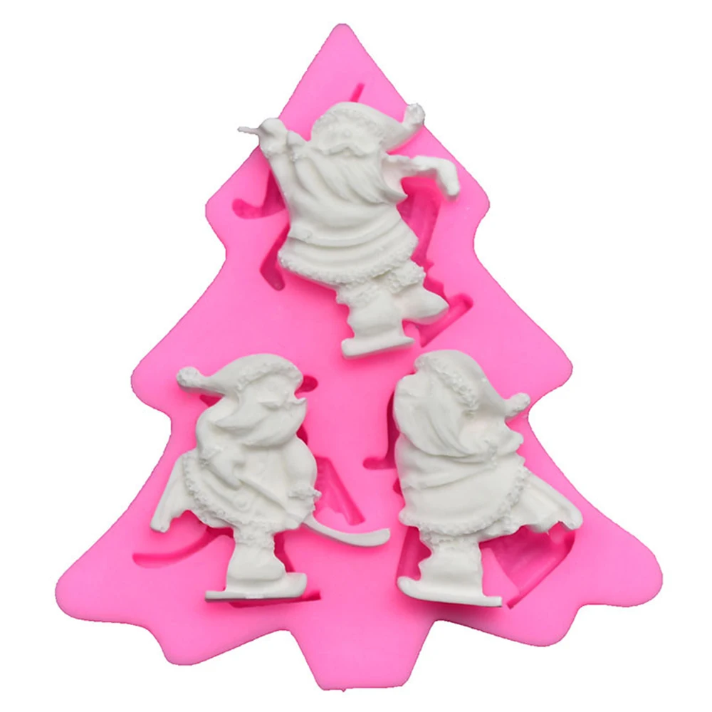 Новая форма рождественской елки модель Санта Клауса силиконовая для торта