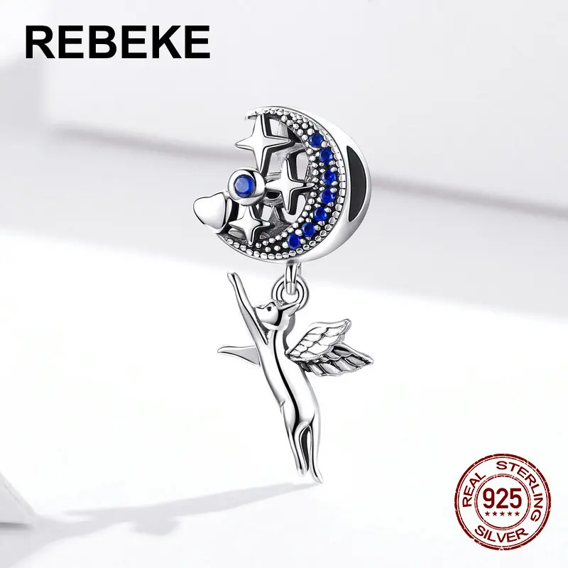 Браслет из 100% серебра 925 пробы с подвеской Летающий Кот браслет сделай сам
