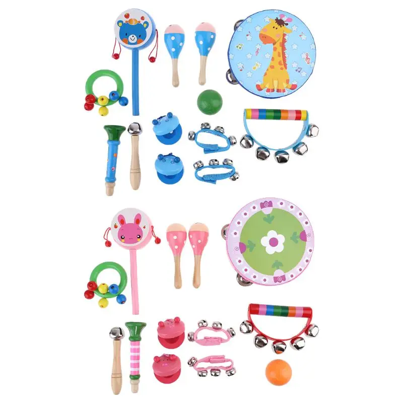 13 шт. Набор музыкальных инструментов, детские игрушки, ударный набор для детей дошкольного возраста, Игрушки для раннего образования