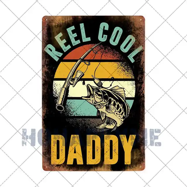 Fish Metal Tin Signs Retro Poster Fishing Site Door Plates Outdoor Decorative Bar Club Iron Wall Plaques Vintage Decor 20x30CM 2181054