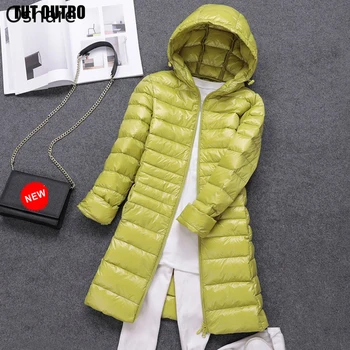 

Clothes Winter Women White Duck Down Parka Jackets Women Long Duck Down Jacket Outwear Ultralight Hooded Coats Dropshipping