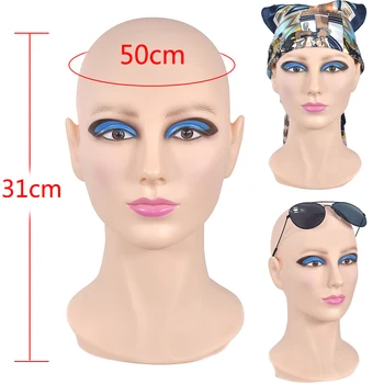 

PVC Female mannequin head Wig stand Display Beautiful doll Mannequin for Wig Hair Glasses Display Stand
