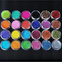 24 цвета дизайн ногтей Макияж Блеск Мерцающий порошок украшение