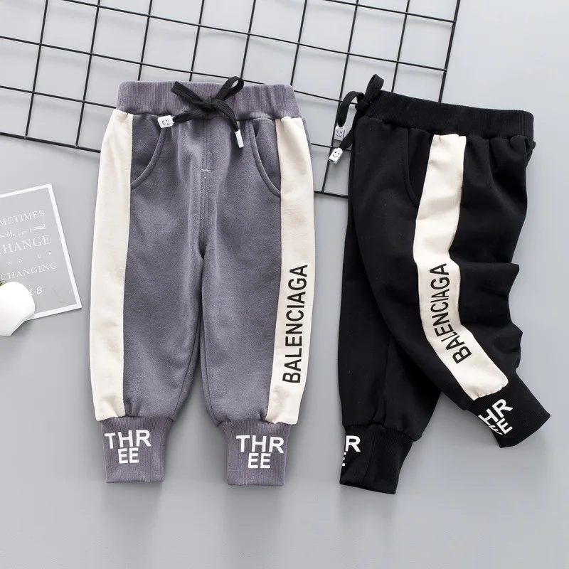 Children Spring Crawler Korean-style Children Casual Pants 1-3 Years Old Baby Pure Cotton Trousers Athletic Pants