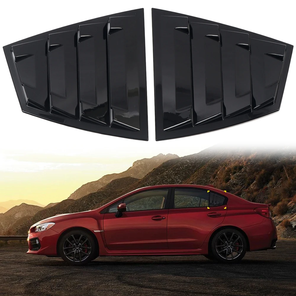 Car Styling Accessories 2pcs Abs Rear Window Louvers Shutters Blinds