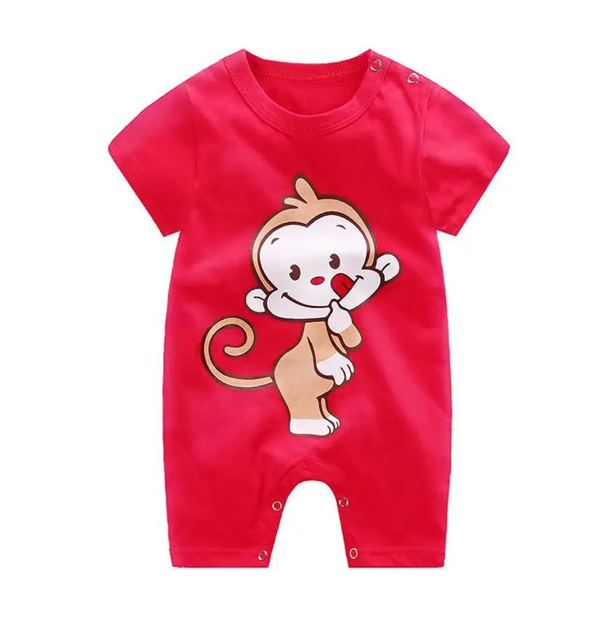 2020 Cheap cotton Baby romper Short Sleeve baby clothing One Piece Summer Unisex Baby Clothes girl and boy jumpsuits Giraffe