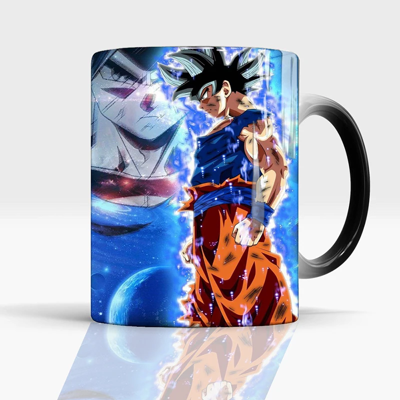 350 мл Новая креативная мультяшная меняющая цвет кружка Dragon Ball Z Супер Saiyan черный красный синий волосы Goku Vegata кружка кофе чай чашка молока