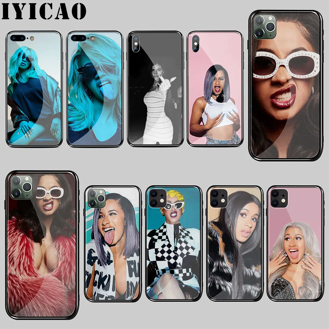 Cardi B goddess Best Coque Shell Tempered Glass Case for iphone 5 5S SE 6 6S 7 8 Plus 11 Pro X XR XS Max Cover |
