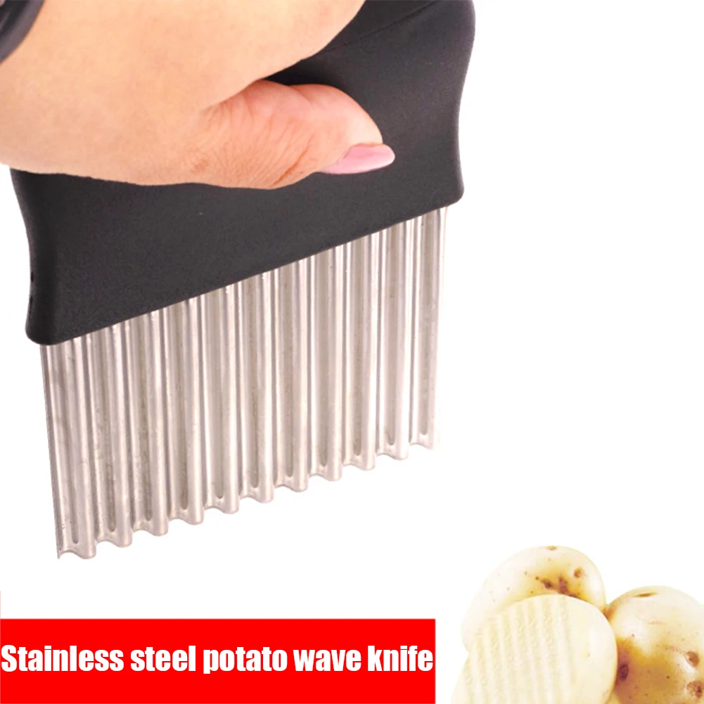 Potato Slices Knife Salad Wrinkled Corrugated Stainless Steel Onion Cutting Knife Chopped Wave French Fries