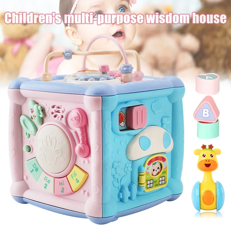 

High Quality Multifunction Game Box Toy with Telephone Drum Music Light for Kids Toddler Educational