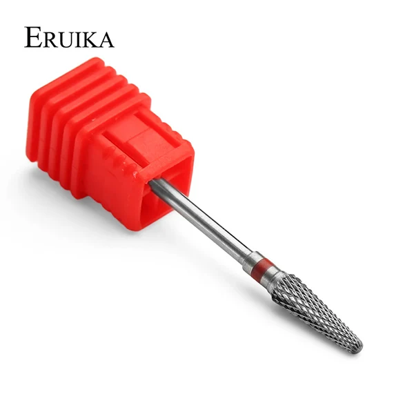 ERUIKA 1 шт. карбида Cuspidal фрез для маникюра/педикюра фреза аппарат для маникюра машина удаления Гель-лак для ногтей, Бур сверла аксессуары - Цвет: Red