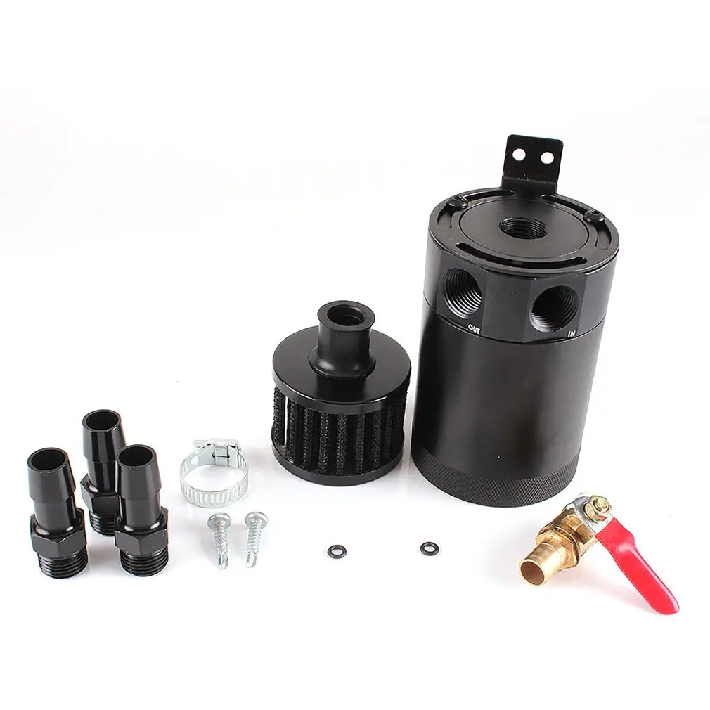Compact Baffled Oil Catch Can 2 Port hole Ventilating отработанный газ отработанное масло Извлечение