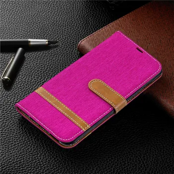

For Xiaomi Redmi Note 7 Case Denim Mixed Colors Leather Flip Wallet Case For Xiaomi Redmi Note 7 Stand Capa Cover Phone case